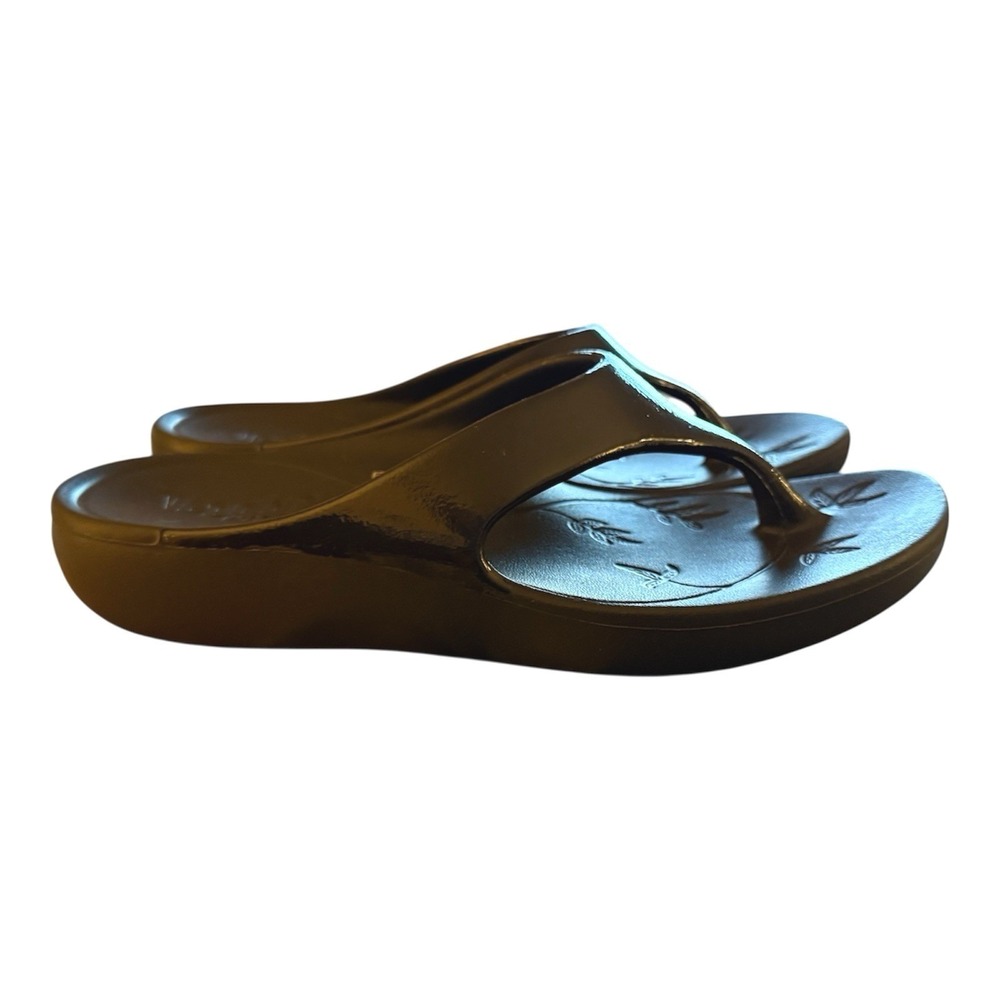 ALEGRIA Ode Recovery Sandal ODE-7441 Black Gloss EU36 US6‑6.5 New No Box
